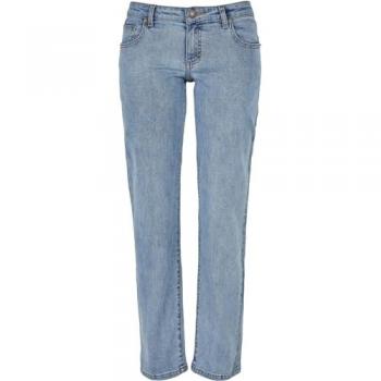 Urban Classics Ladies High Waist Straight Fit Jeans in Plus Sizes