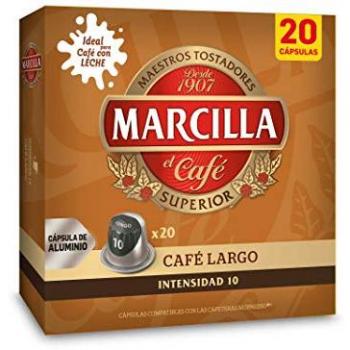 Cápsulas de Café Largo Marcilla - 20 Unidades Compatibles con Nespresso