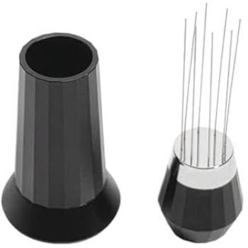 Agitador de Café Baristeo Needle Cecotec con 7 Agujas de Acero Inoxidable, Tapa Antipolvo y Eliminación de Grumos