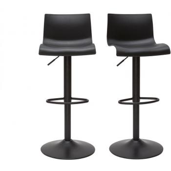 Taburetes de bar regulables en metal negro (lote de 2) ONA MILIBOO