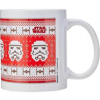 Taza navideña Star Wars Stormtrooper roja y blanca One Size