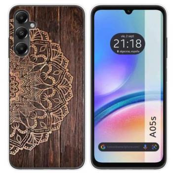 Funda de Silicona para Samsung Galaxy A05s con Diseño de Madera 06 Dibujos