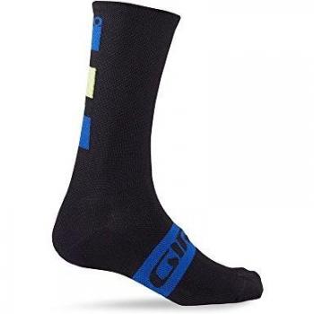 Calcetines Giro Seasonal Merino Negro-Azul-Lima - Talla: L