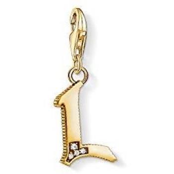 Colgante Charm Letra L de Plata con Baño de Oro de 18K Thomas Sabo
