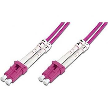 Digitus DK-2533-05-4 Cable de Fibra optica 5 m OM4 LC Pink,White - Cable de Fibra óptica