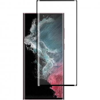Protector de Pantalla Curvo Titan Shield para Samsung Galaxy S22 Ultra - Vidrio Templado con Bordes Curvados - Color Negro
