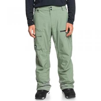 Pantalón largo Quiksilver Utility verde claro para hombre, talla M, diseño estándar, ideal para esquí y actividades al aire libre