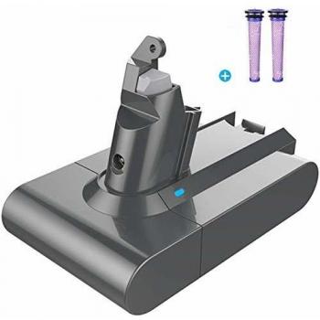 FLYLINKTECH 21.6v 3000mAh Dyson V6 Batería de Repuesto de ión de Litio para Dyson DC62 DC58 DC59 DC61 DC72 DC74 Aspiradora de Mano DC62 Batería V6 SV03 SV05 SV06 SV07 SV09 Animal, con 2 filtros
