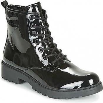 Geox Casey Girl Black Ankle Boots for Kids and Women
