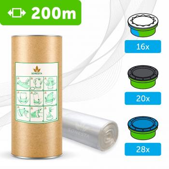 ECO Recarga compatible Tommee Tippee TEC, Twist & Click, Simplee| compatible Angel para pañales | equivalente 20 cajitas | + rollo de cartón para rellenar fácil | Anti olor + | 200m +60m FREE