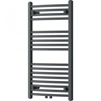 Radiador secatoallas eléctrico y de agua 372W 90x50x5.2cm, Gris