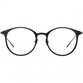 Linda Farrow GRAY LF02A Asian Fit C18 Men's Eyeglasses Black Size 51 - Frame Only with Blue Light Block Available