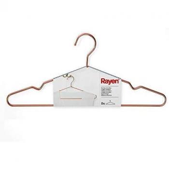 Rayen Cobre Armario Pack 5 Unidades | Perchas para la Ropa | 40 x 18 cm, Metal cuperizado, 40x18 cm