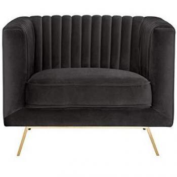 Sillón Rendez-Vous Déco en terciopelo gris - Gatsby