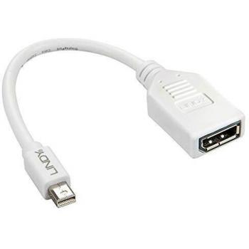 Lindy Kabel / Adapter mini-DP DP Blanco - Adaptador para cable