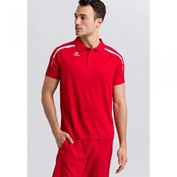 Erima Liga 2.0 Short Sleeve Polo Shirt - Unisex - Red - 4XL