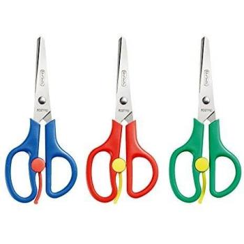 Herlitz Tijeras de 13 cm, para zurdos, punta redonda con esfuerzo reducido, para niños de preescolar, jardín de infancia, escuela primaria - 8740045