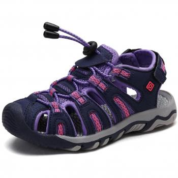 Dream Pairs 160912-K Sandalias de Verano Aire Libre para Niño Grande Púrpura Gris Claro 38 EU/6 US