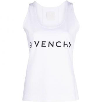 Givenchy Women's Logo Cotton Tank Top in White | Size Small