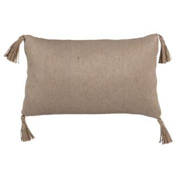 Cojín decorativo beige de 30 x 50 cm