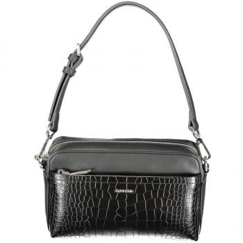 Calvin Klein CK Must Structured Croco Camera Bag - Black - Women's Adjustable Shoulder Bag