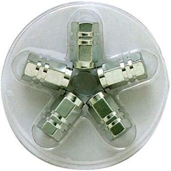 SUMEX 4006900 - Tapones Válvula Aluminio Hexagonales, Plata