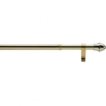 Barra Extensible para Visillos Decorativa, Latón, Longitud Ajustable 120-215 cm