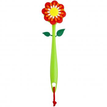 VIGAR Flower Power - Cepillo Espalda para baño, Color Verde