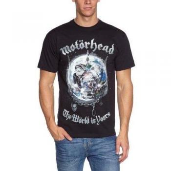 Motörhead Unisex Black T-Shirt - The World Is Your Album, Size L