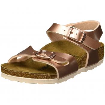 Birkenstock Rio, Sandalia con Pulsera Niños, Dorado, 25 EU