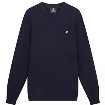 Lyle & Scott Men's Black Boucle Knit Pullover Sweater Size S