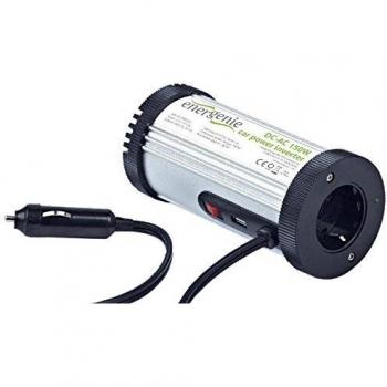 EnerGenie EG-PWC-031 Adaptador e inversor de Corriente Auto 150 W Aluminio, Negro - Fuente de alimentación