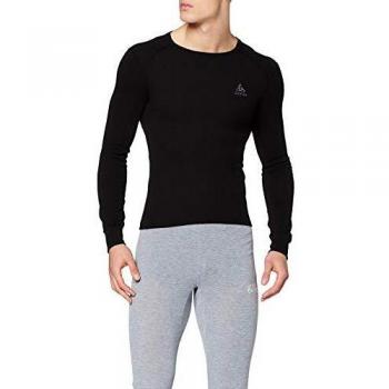 Odlo Bl Top Crew Neck L/S Active Warm Camiseta, Hombre, Black, XL