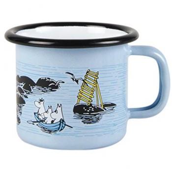 Moomin Mellow Wind Rowing Boat - Moomin Muurla Enamel Mug - 15 cl