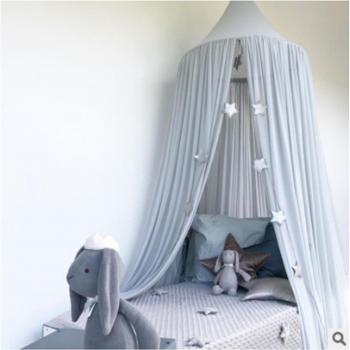 Cama de Princesa para Niños con Dosel Colgante y Cúpula de Encaje, Mosquitera y Cortina