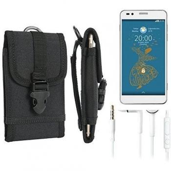 bolsa del cinturón / funda para Vestel Venus V 5, negro + Auriculares | caja del teléfono cubierta protectora bolso - K-S-Trade