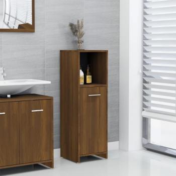 Mueble de baño Día y Noche Roble marrón 30x30x95cm Madera contrachapada multicapa