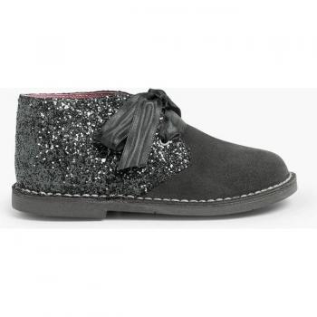 Botas de niña de piel con glitter Pisamonas - Calzado Fabricado en España