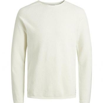 Jack & Jones Hill Knit Crew Neck Sweater, White, Size S