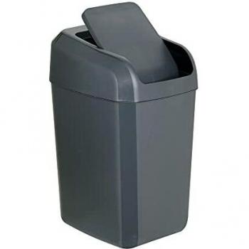 Denox DEN131 Papelera Troya con Tapa basculante 30 litros, Antracita, 350x280x530 mm