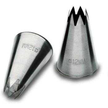 Lacor - 68928 - Pack 6 Boquilla Estrella Inox. 8cm