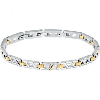 Pulsera de hombre Maserati de acero inoxidable, IP oro amarillo, colección Iconic - JM124AVD38