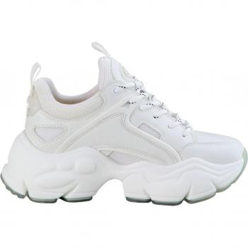 Buffalo Binary C Women's Sneakers - White, Size 8 US, Vegan Platform Trainers