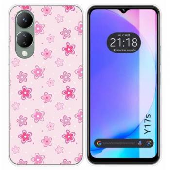 Funda de Silicona para Vivo Y17s con Diseño de Flores y Dibujos