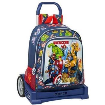 Safta Mochila 522 Espalda Ergonómica con Carro Evolution de Avengers Heroes Vs Thanos, 320x140x420mm, azul marino/multicolor, m