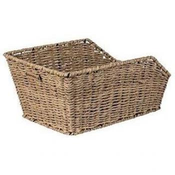 Basil Cento Rattan Look Cestino per bicicletta, Unisex Adulto, erba Marina, 47 cm x 47 cm x 22 cm