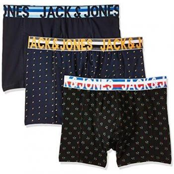 Jack & Jones Men's Multicoloured Trunks 3-Pack, Size L