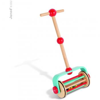 Janod 05370 Push N' Roll Tatoo - Rodillo andador con bolas para bebé