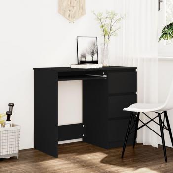vidaXL Black Desk 90x45x76 cm Engineered Wood