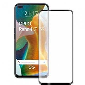 Protector de Pantalla de Cristal Templado 2.5D Negro para Oppo Reno4Z 5G, Alta Sensibilidad y Resistencia a Impactos